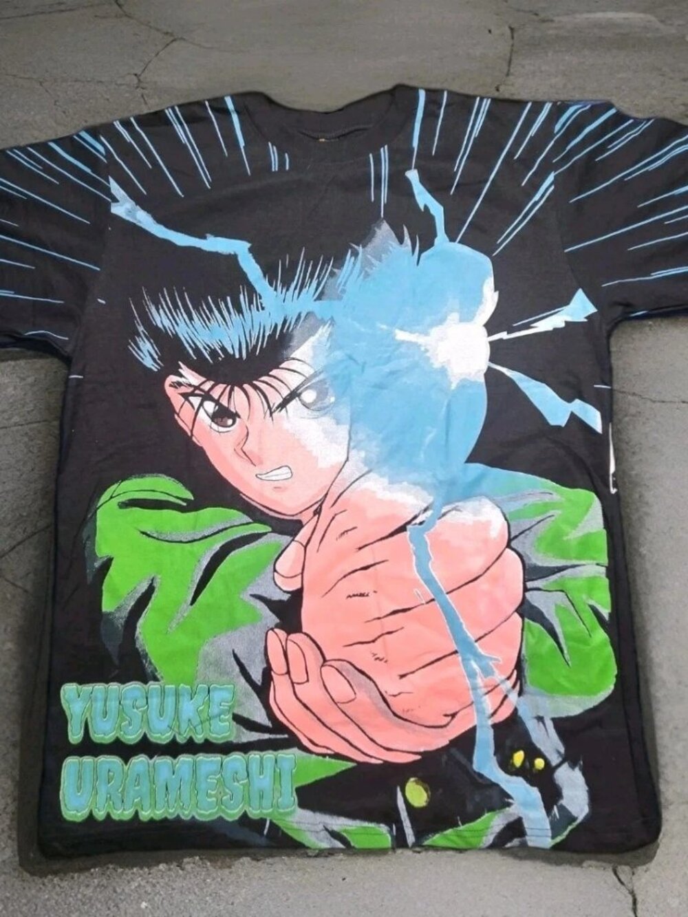 RARE YYH Yusuke Uremeshi All Over Print Anime Tee Size Large